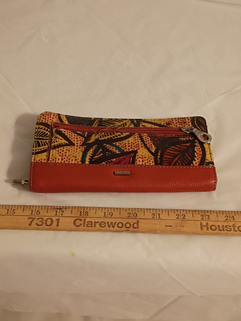 Relic Orange Trim Floral Print Wallet